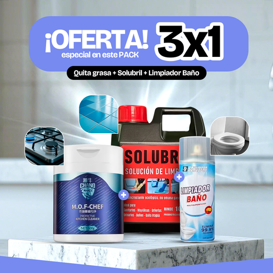 PACK DE LIMPIEZA 3 EN 1  (SOLO POR 48 HORAS)